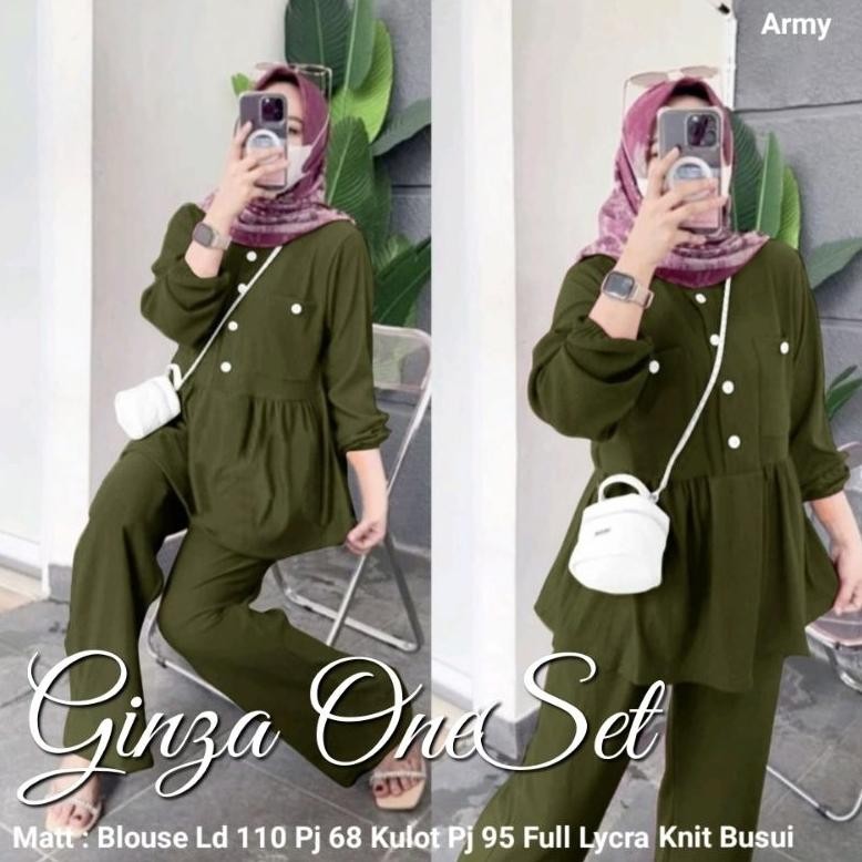 WDM-2227 GINZA ONESET / SETELAN KULOT / SETELAN FASHION / SET JUMBO / SET KNIT / SET MUSLIM / SET KA