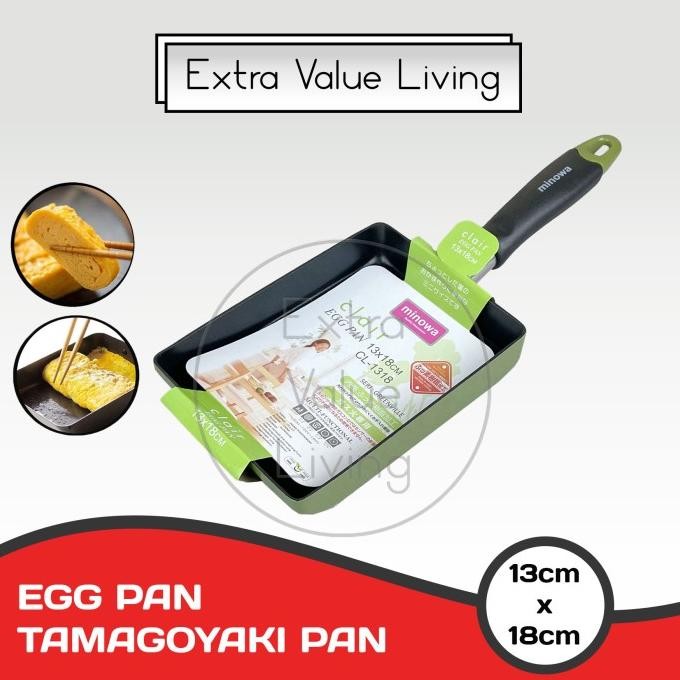 YOSHIKAWA EGG PAN teflon kotak tamagoyaki EVL-CL-13-18
