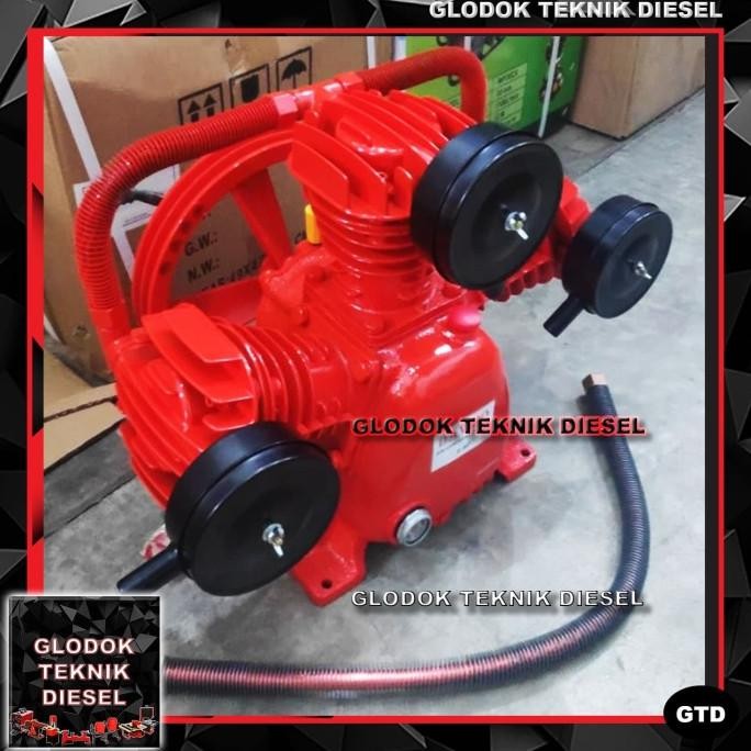 KEPALA KOMPRESOR 2 HP / BARE COMPRESSOR HEADPUMP AIR COMPRESSOR 2 HP Siap Kirim