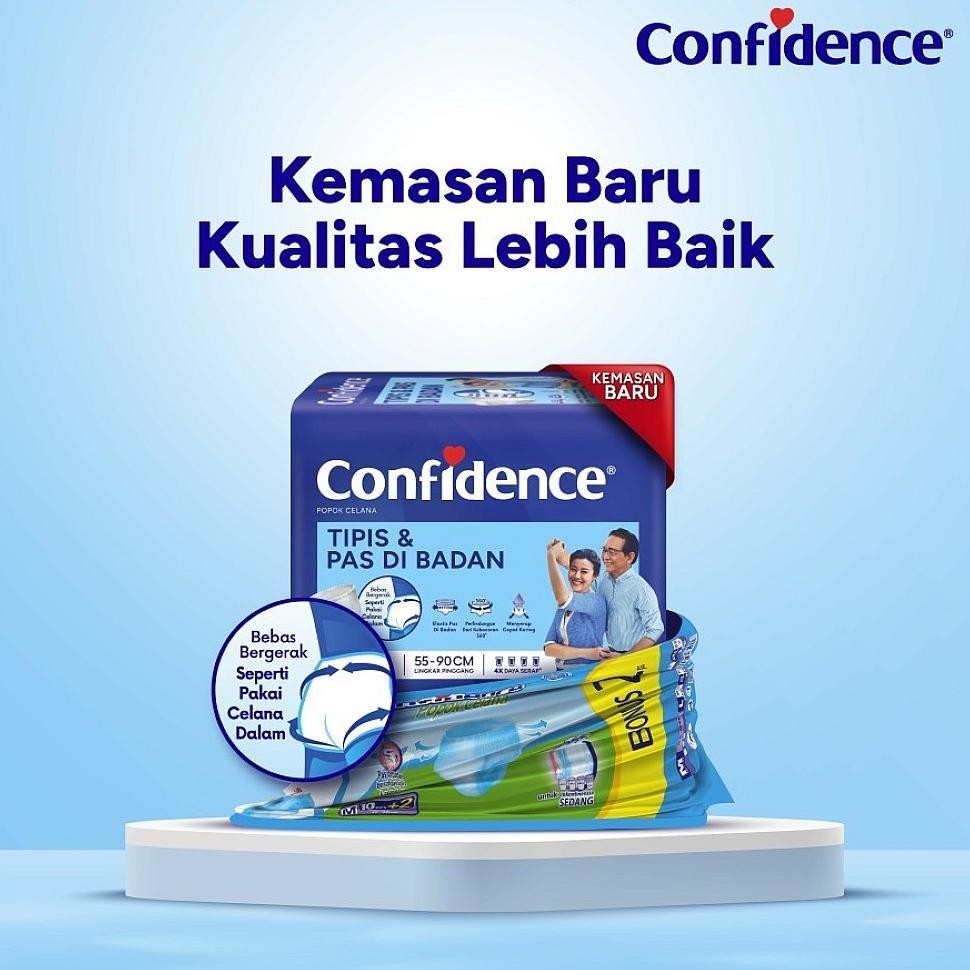 df-7 Confidence Popok Dewasa Celana Adult Diaper Pants Tipis & Pas M10 M20 L4 L8 L16 XL6 Berkualitas