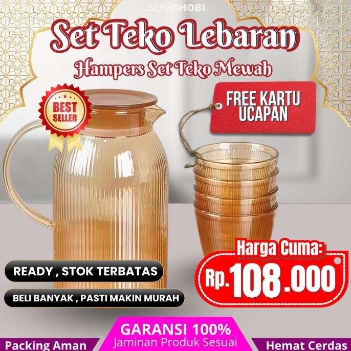 ------] Hampers / Gift / Kado Pernikahan / Teko gelas set/Gelas Set/ Set Pitcher 5 Pcs