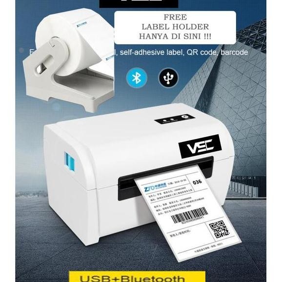 Printer Barcode Thermal Label Printer Vc Lp9200Ub Bluetooth Ub Ceta A6 110Mm