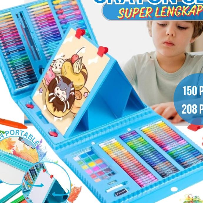 

Crayon Set Anak Pensil Warna 150Pc 208Pc Set Krayon Spidol Gambar Mewarnai Anak