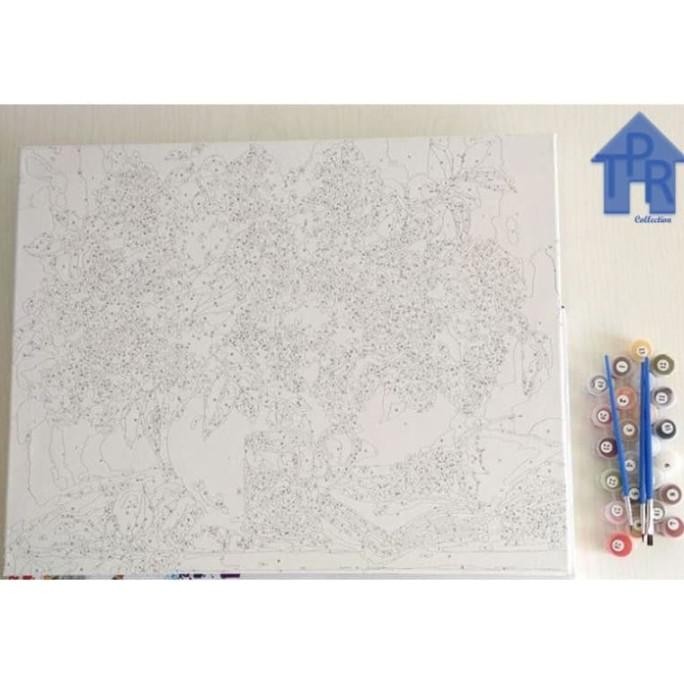 

Baru Diy - Set Melukis Sendiri / Paint By Number Kit - Flowers 40X50Cm. Premium