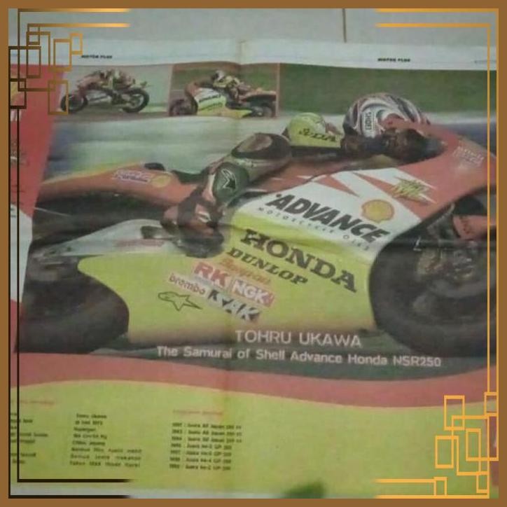 [YNM] FS POSTER TOHRU UKAWA NSR250 MOTOR PLUS HONDA NSR 250