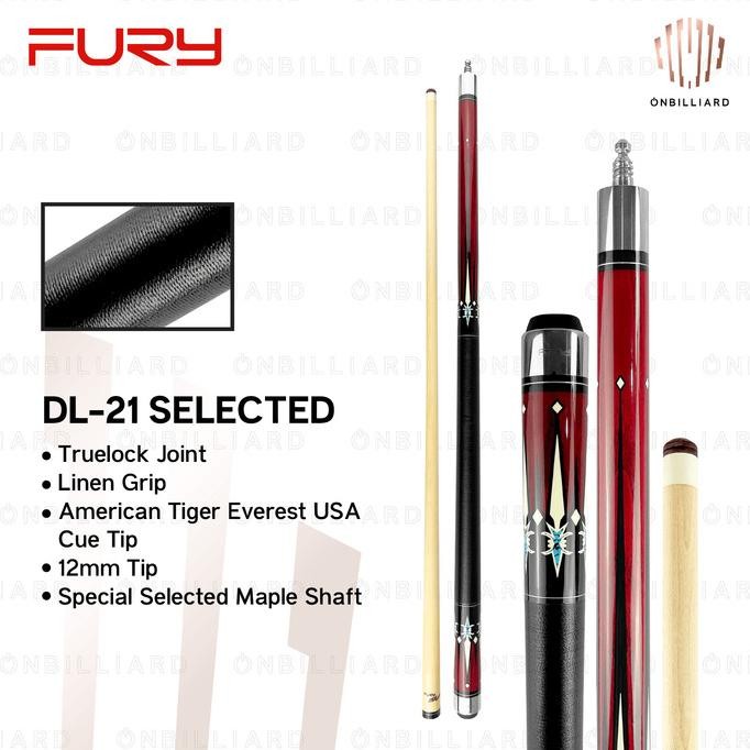 Murah Stick Billiard Fury DL Series DL-17 DL-21 Cue / Stik Billiar Fury DL Billiard Billyar Non COD