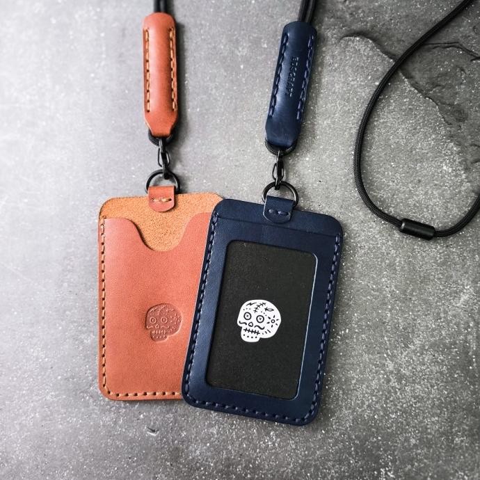 

NEW BDS JAZZ - Italian Leather Lanyard ID card Holder