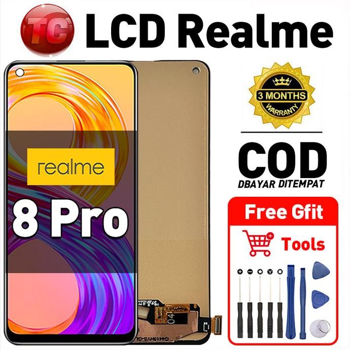 Original Lcd Realme 8 PRO fullset ori asli Layar hp touchscreen Sentuh Versi Tinggi COD SAMD