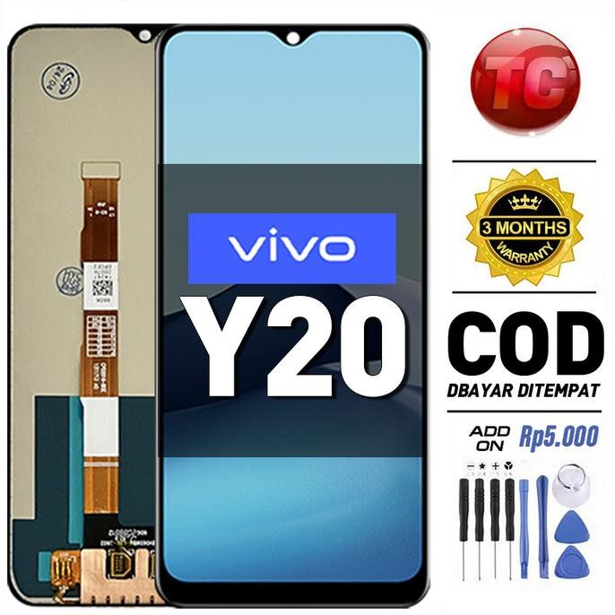 Original Lcd VIVO Y20 asli Layar hp touchscreen Sentuh Versi Tinggi COD SAMD