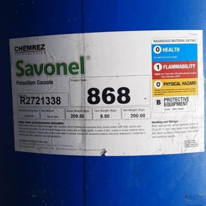 

TERMURAH - Potassium Cocoate Savonel 868 kemasan 5 Liter
