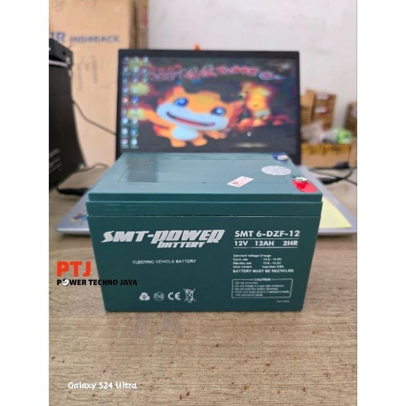 Best Seller Battery Aki Sepeda Listrik Smt Power 12V 12Ah 6-Dzf-12 2Hr Baterai Motor Listrik SmtPowe