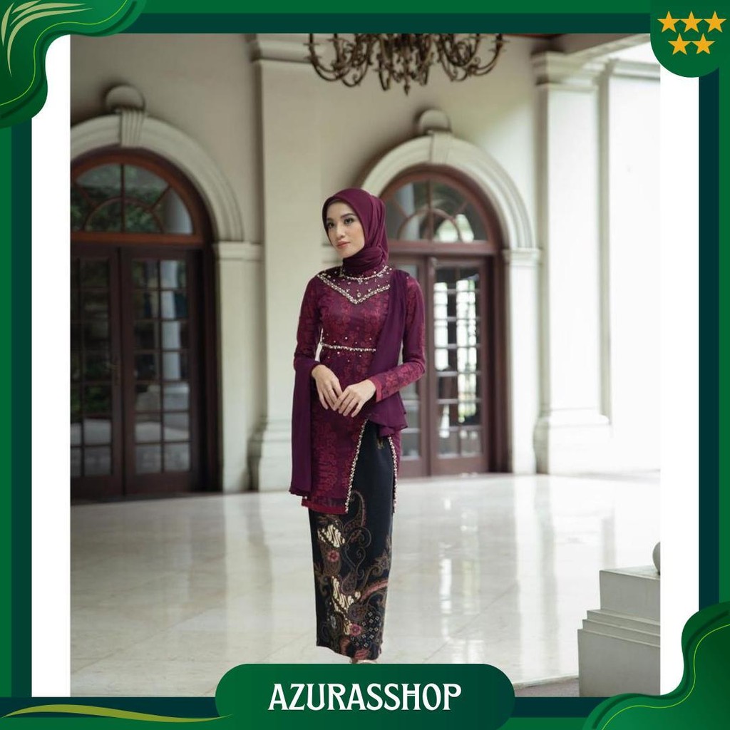 Kebaya Couple Hana Series Kebaya Wisuda Lamaran Tunangan Set Tunik Batik Baju Couple Kondangan Terba