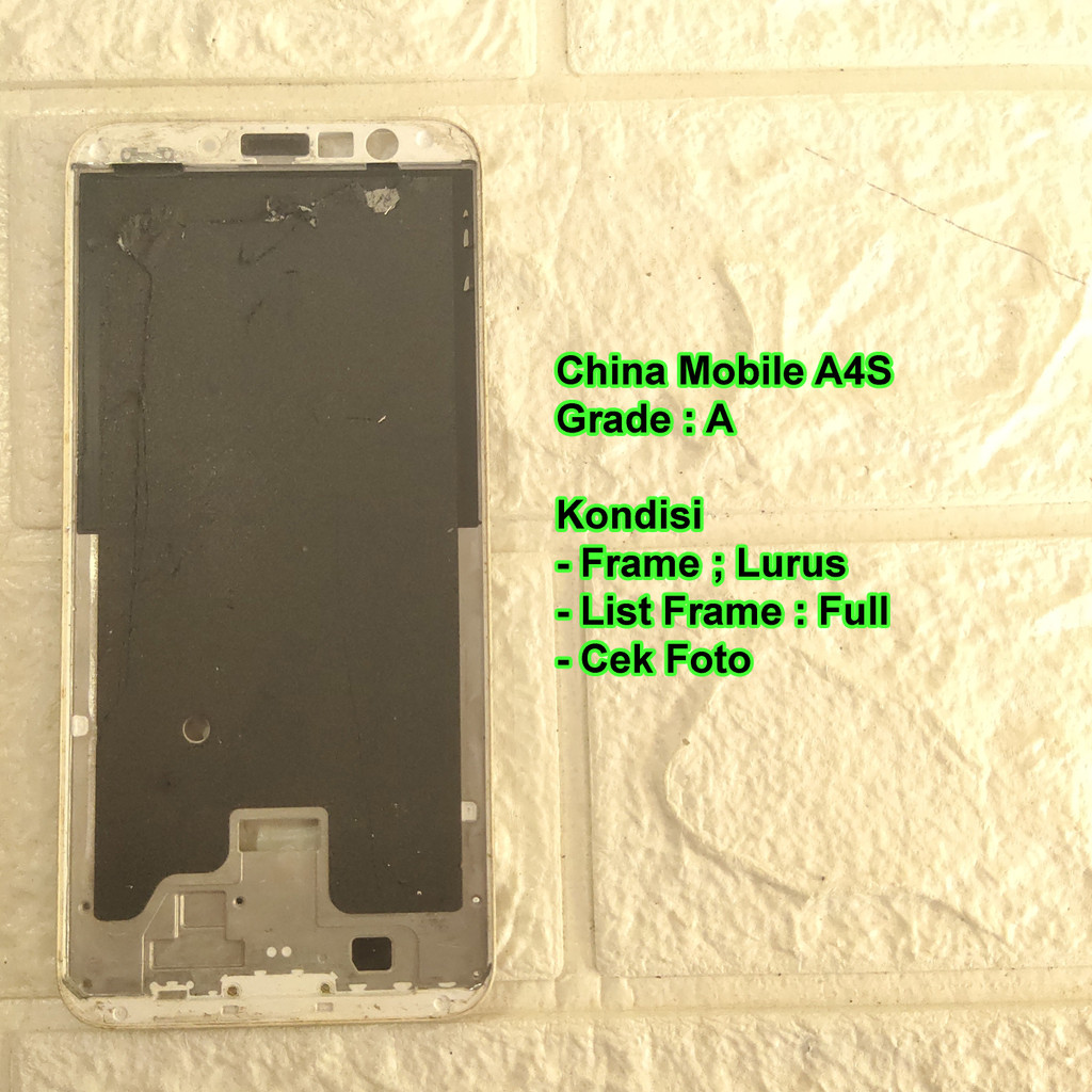 China Mobile A4s Frame Tulang Tengah / Tatakan LCD Copotan