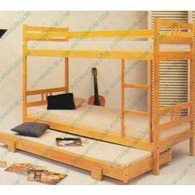 Ranjang kayu ramin susun tingkat bandung (tnp ranjang sorong + kasur) GAN