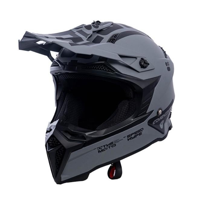 Sale Orca Powergear - Helm Theta Full Face Cross Grey Black Matte