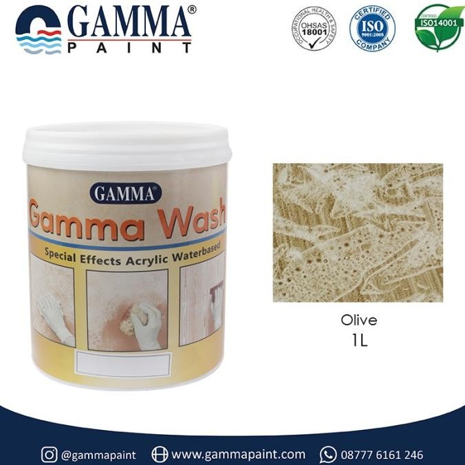 Gamma Wash - OLIVE - Cat wash Motif Spesial Efek