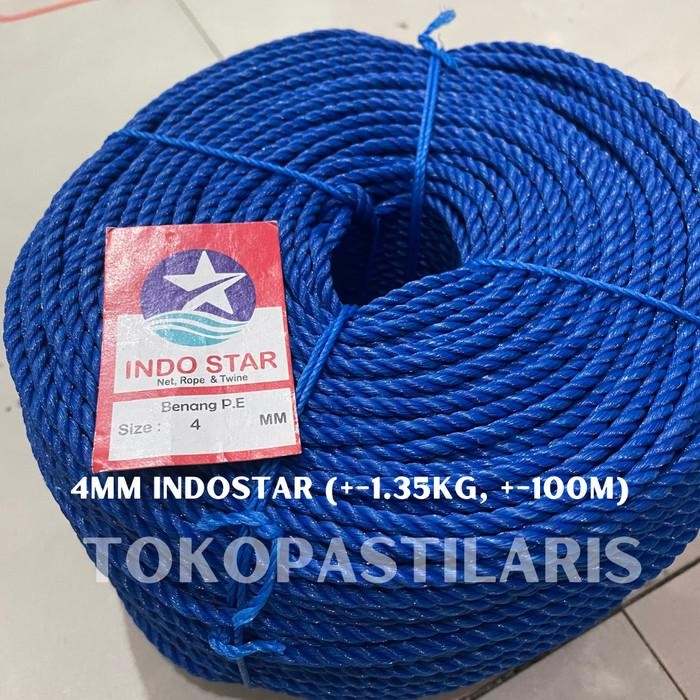

Tali 4mm / Tali Tambang 4mm PE 1 ROL Murah (1.3KG)