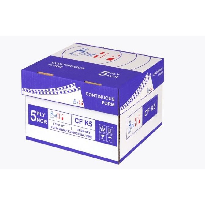 

TERBARU - Continuous Form 9.5x11 5 ply NCR (isi 500 sheets)