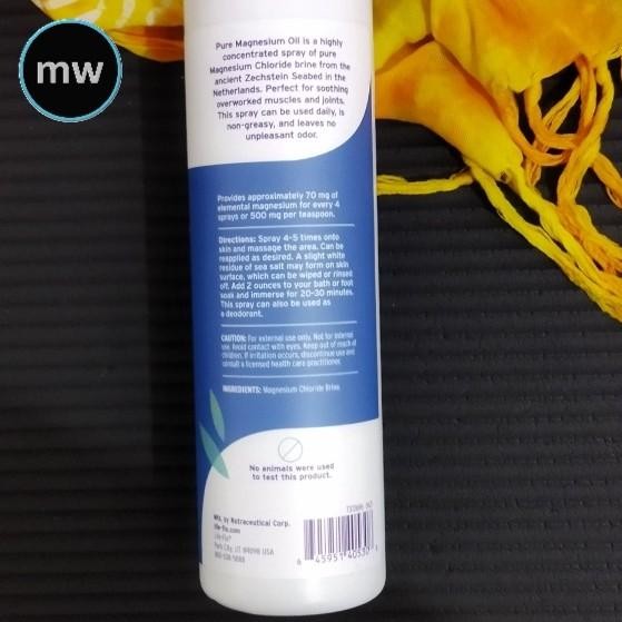 Pure Magnesium Oil Spray, Life Flo, 237Ml Original Dan Terpercaya