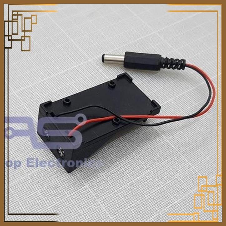 [AHS] DC 9V BATTERY HOLDER TO DC JACK PLUG FOR ARDUINO