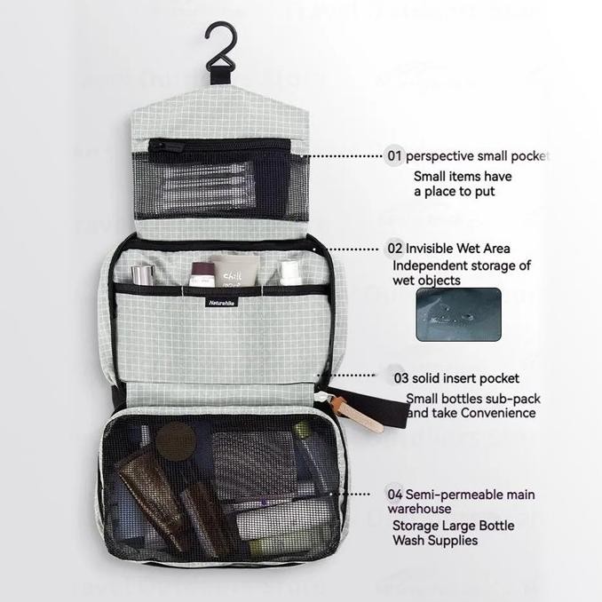 Murah Wash Bag Naturehike Sn03 Nh20Sn010 Travel Toiletry Bag