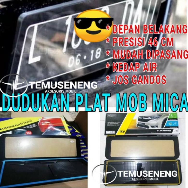 Harga Sepasang Dudukan Plat Mobil Nomor Wadah Bracket Plat Mika Akrilik Mica Acrylic Astra 46 Cm