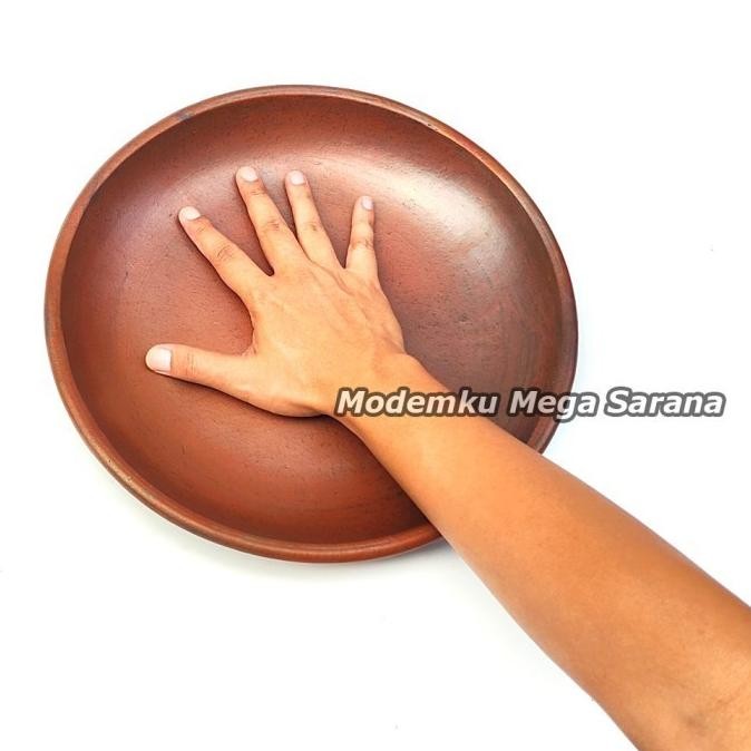 gd-90 Cobek Tanah Liat Jumbo Diameter 30 cm - Piring Saji Gerabah Besar Tahan Panas Cowek Coek Cowet