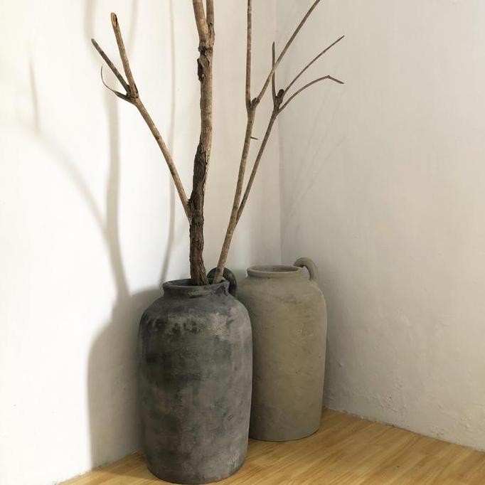 guci hias aesthetic - vas bunga besar ICA