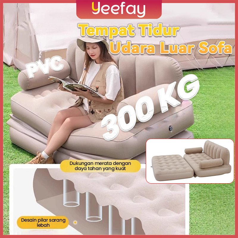 ⭐Best Seller⭐Tempat Tidur Udara Luar Sofa/PVC sofa santai luar ruangan/Tempat Tidur Keju Tiup /tiup 