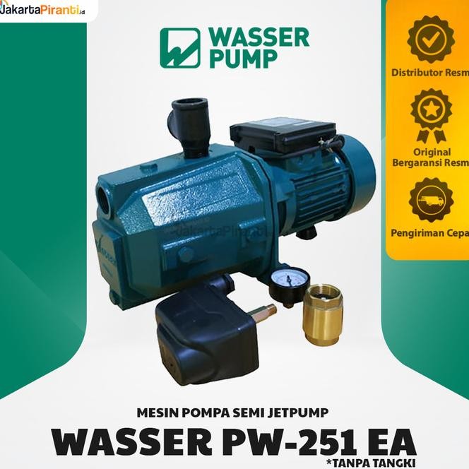 Pompa Semi Jetpump 250 Watt Wasser Pw-251 Ea Tanpa Tangki