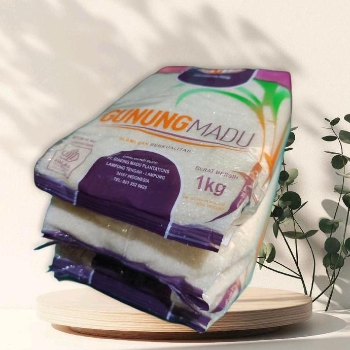 

( 3 Pack ) GMP Gula Pasir Gunung Madu 1 Kg | Gula Kristal Putih murah