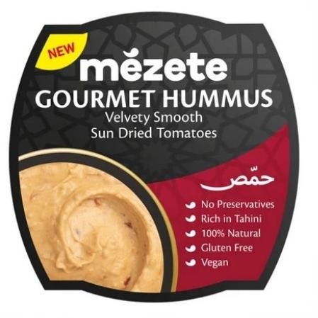 

mezete gourmet hummus sun dried tomatoes 215 gr/velvety smooth murah