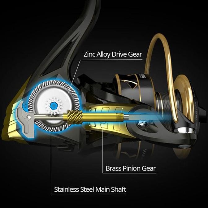 Murah CodReel Pancing Asli Besi Fishing Reel 10Kg He1000 - 7000 / Reel Pancing Murah Kuat Power Hand