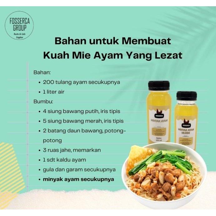 

Minyak Ayam / Chicken Fat Cooking Oil untuk Masak 5 Liter murah