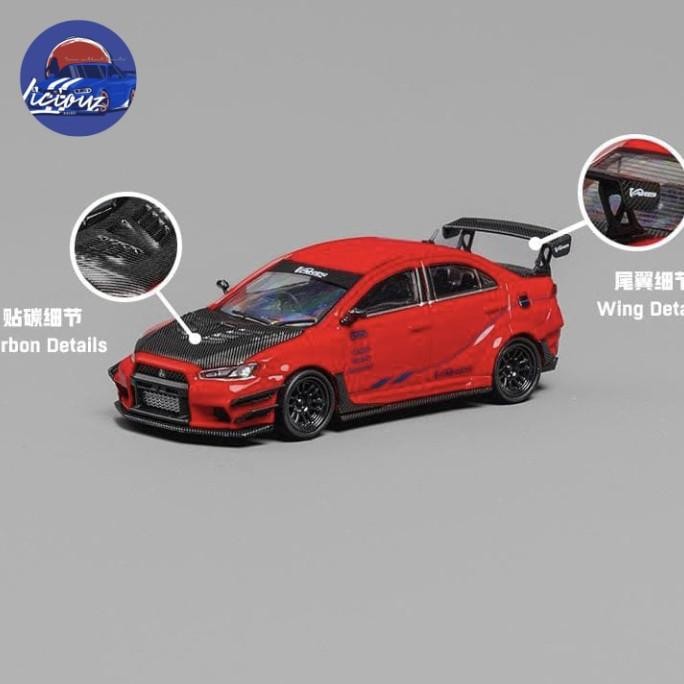 CM Model Lancer Evo IX Varis Red