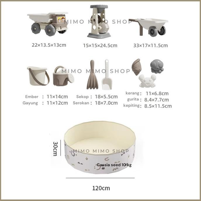 SAND POOL - kolam pasir batu cassia seed mainan motorik anak murah