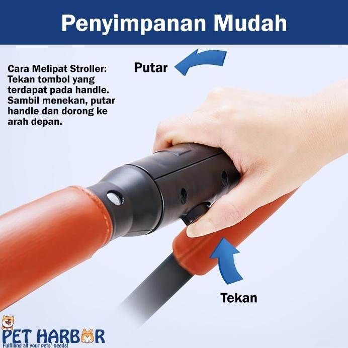 Pet Dog Cat Stroller |Kereta Dorong Troli Anjing Kucing Bello Tingkat murah