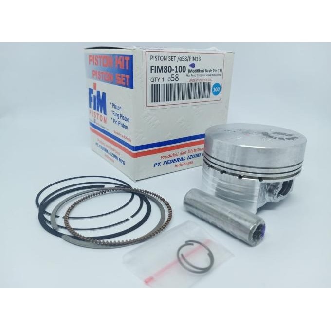 Piston FIM Custome Dome Mentah JupiterZ VegaR Karisma Pin13 FIM80