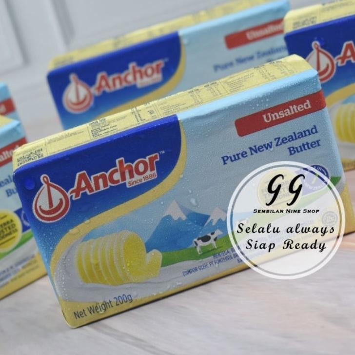 

Anchor Uned Butter 200 Gram Mentega Tawar