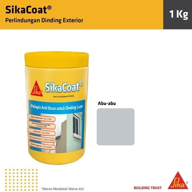 SikaCoat Plus Cat Pelapis Anti Bocor Elastis Dinding Tembok Luar 1Kg DS10