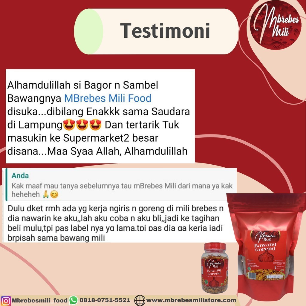 

LAKU Bawang Goreng Pedas Mbrebes Mili