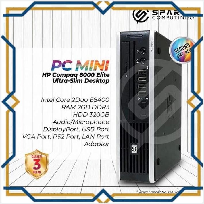 [CVS] PC HP Compaq 8000 Elite Ultra-slim Desktop Bergaransi Panjang