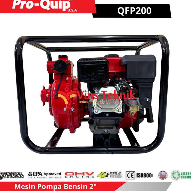 Proquip Qfp 200 Qfp200 Mesin Pompa Air Bensin 2" Pompa Pemadam Alkon Water Pump Centrifugal New Stok