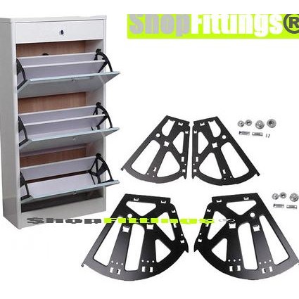 Braket Lemari Rak Sepatu Engsel Putar Flip Shoe Rack Hinge Mechanism