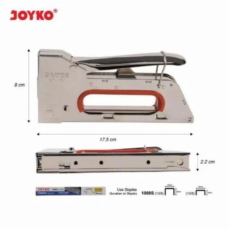 

d-54 JOYKO GT701 & BONUS REFILL STEPLES STAPLER TEMBAK BESI GUN TACKER 701 Premium