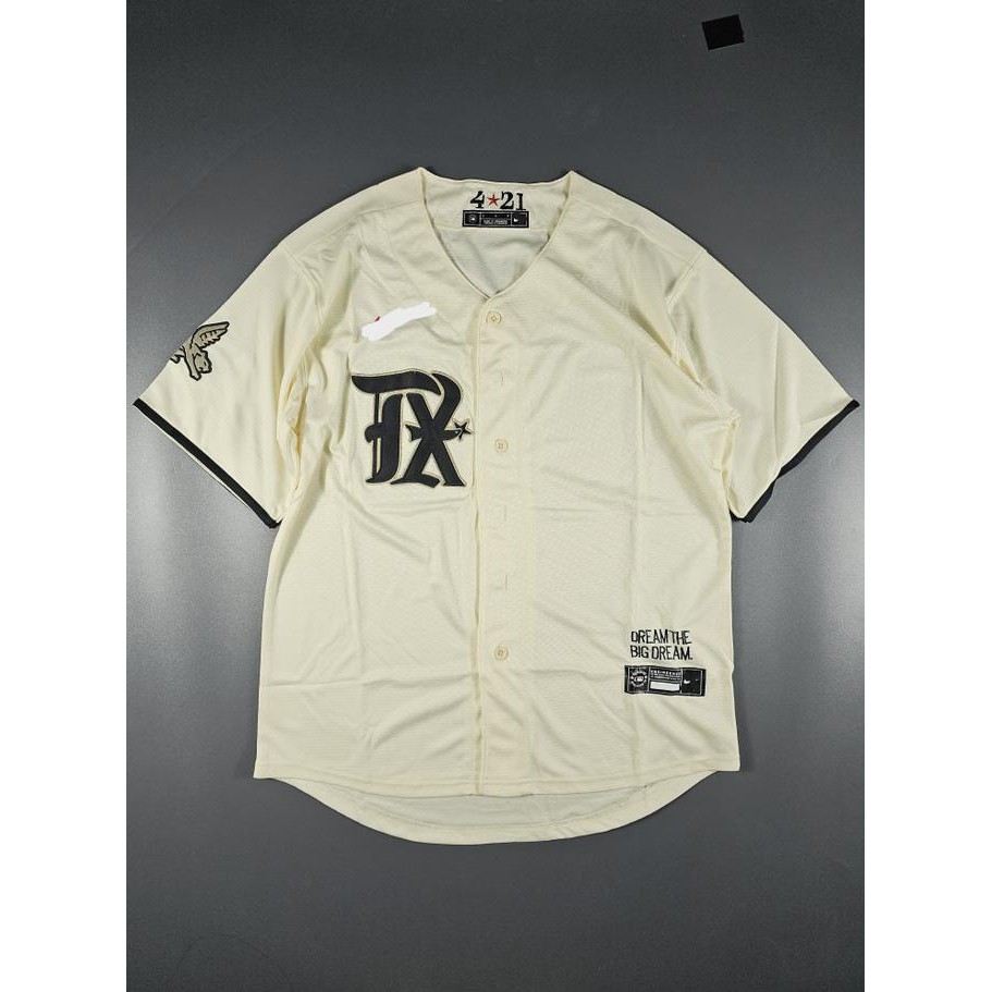Murah Baju Jersey Baseball MLB Texas Rangers Cream Import Quality Non COD