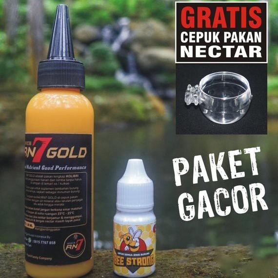 hj-64 1 PAKET RAPID NECTAR RN7 GOLD NEKTAR DAN VITAMIN BEE STRONG PAKAN MAKANAN BURUNG KONIN KOLIBRI
