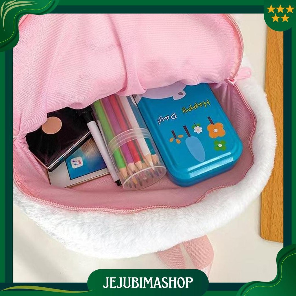 (Cod) Tas Kucing Tk Anak-Anak Tas Ransel Boneka Kerah Bulu Karakter Tas Boneka Bagpack Gratis Ongkir