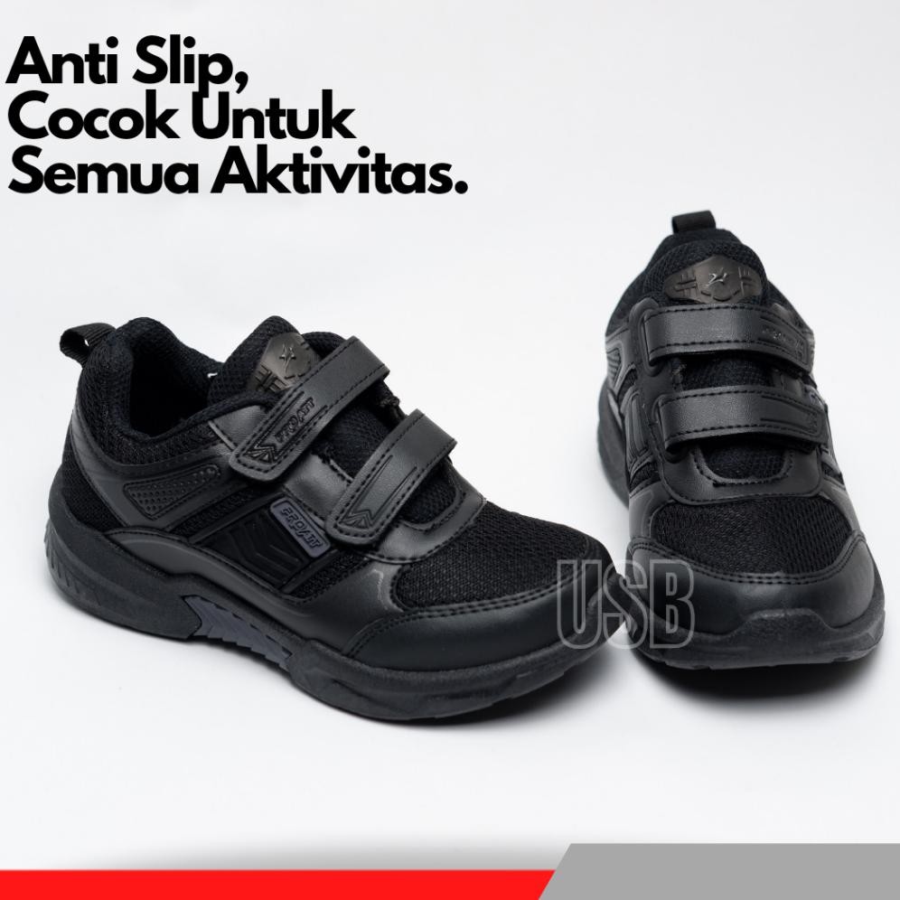 Sepatu Sekolah Anak Laki Lelaki Perempuan Boots Casual Sd Smp 5 6 7 8 9 10 11 12 Tahun Spatu Skolah 