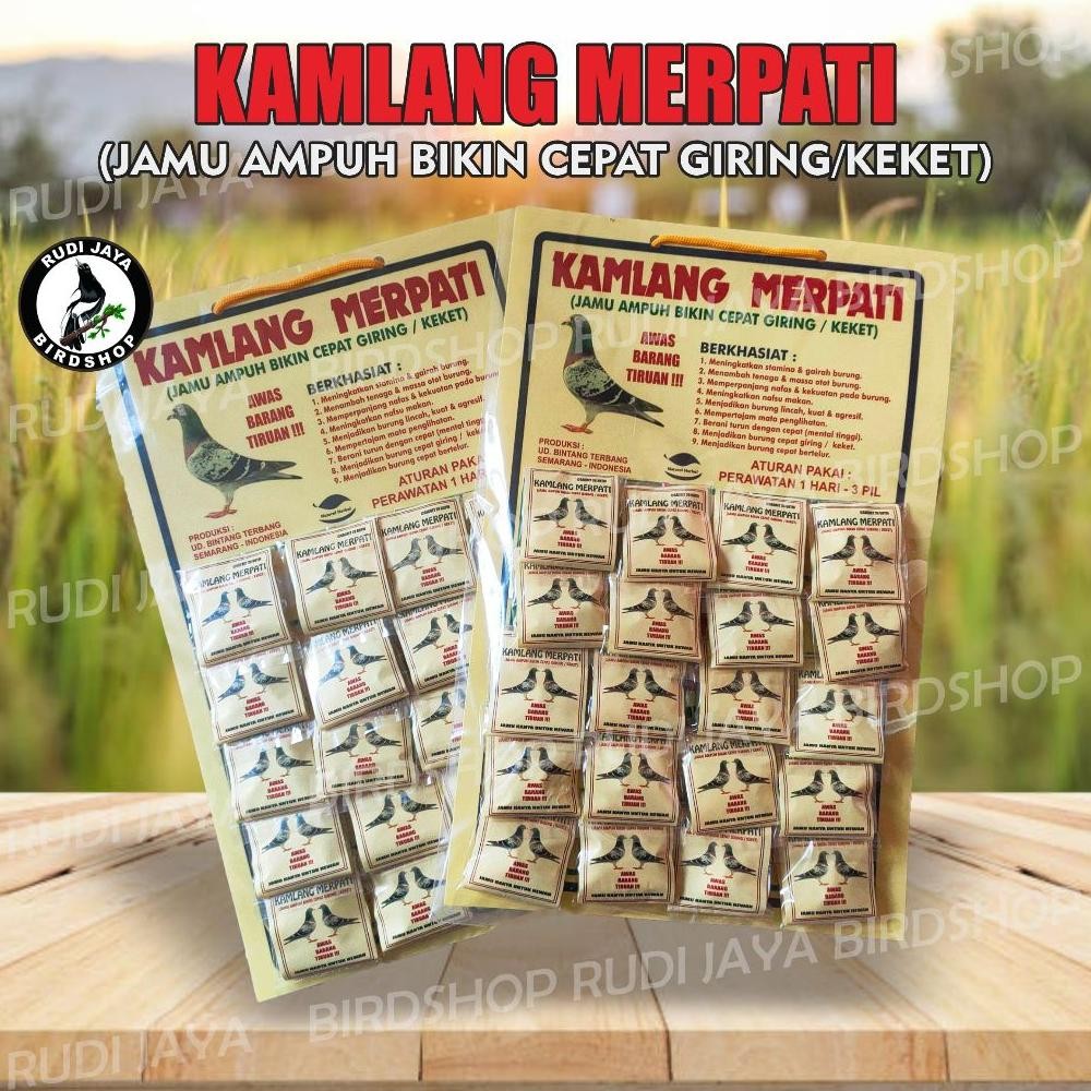 re-65 Kamlang Merpati 1 Renteng Tegar Jaya Asli Langsung Distributor Jamu Burung Merpati Cepat Girin